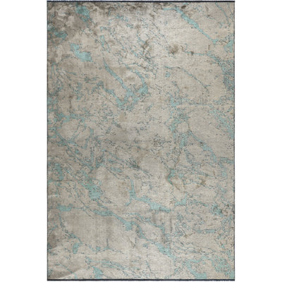 Rapture Abstract Flatweave Beige Gray/Blue Area Rug