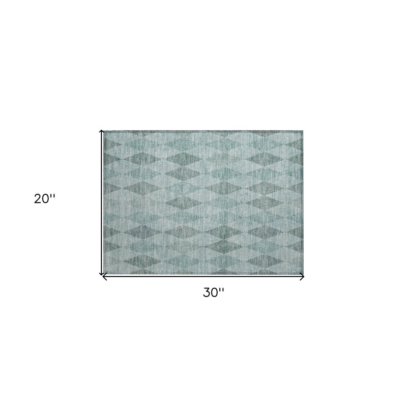Tapis extérieur antidérapant lavable 2 pi x 3 pi bleu sarcelle