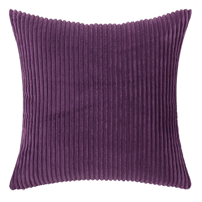 Housse de coussin en velours côtelé en velours côtelé, Mauve