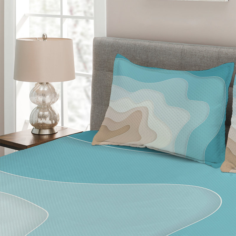 Modern & Contemporary Polyester Coverlet, King Bedspread + 2 Shams