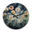 Horloge murale surdimensionnée Blue Dandelion Field Pointillism Dot II - Paysages-1634989004