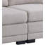 Causeuse 70,5 po en tissu de lin gris clair, pièces modulaires