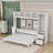 Nodine Wood Murphy Bed with Shelves and Drawers-934582055-934582052
