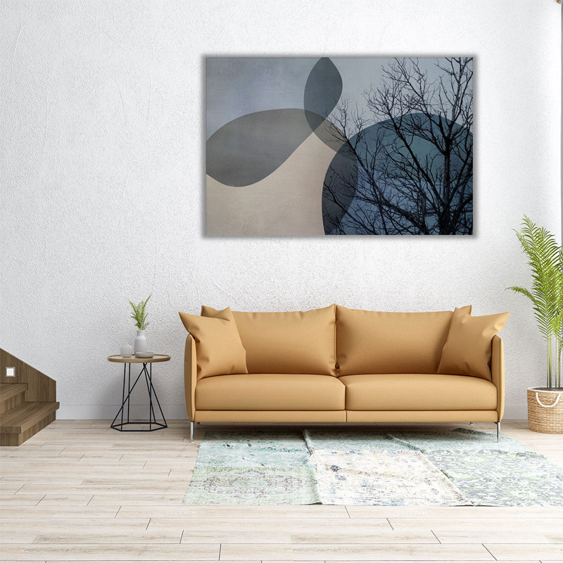 «Blue Tree 3», reproduction d'art sur toile, H 32 po x l 48 po