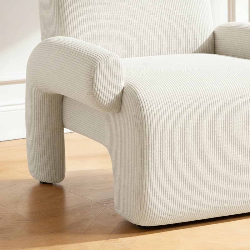 Fauteuil d'appoint rembourré de 31,5 po de largeur, Beige