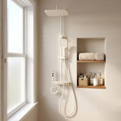 Wall-Mount Bathroom Piano-Key Panel Shower System Set