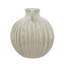 Vase en céramique 9 x 9 x 10 po avec petites poignées et motif texturé, doré