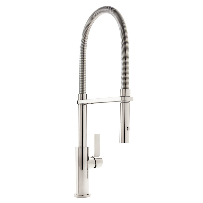 Corsano Contemporary Culinary Pull-Out Kitchen Faucet with Squeeze Sprayer and BFB Series Handle, Polished Nickel