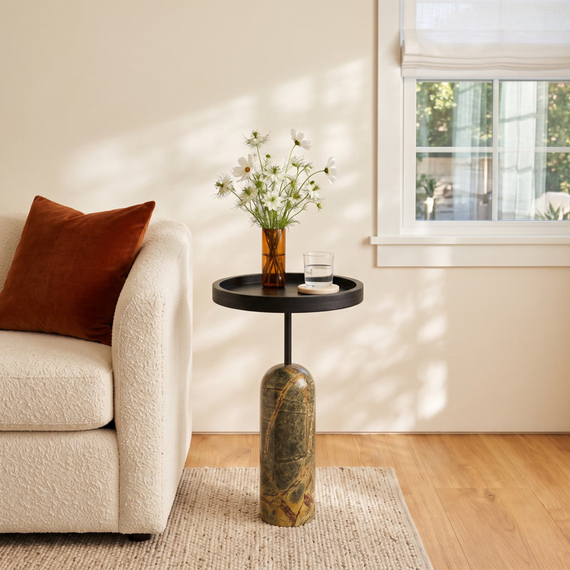 Barrow Sabion Solid Wood Pedestal End Table