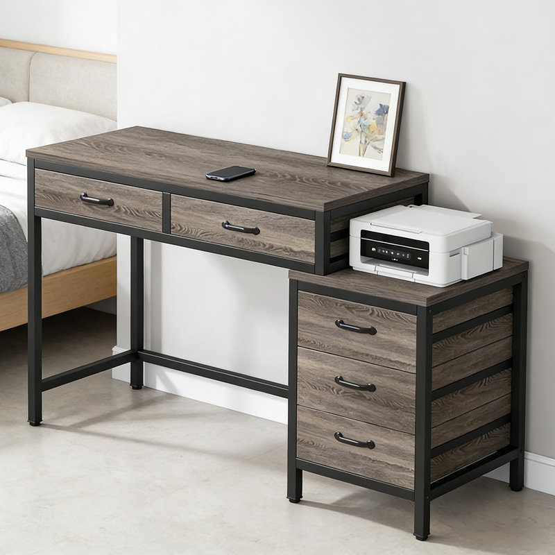 Office Desk,Writing Table,Computer Desk With Drawer Cabinet