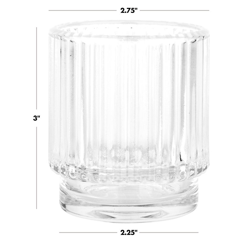 2.25'' H Glass Tabletop Votive Holder, Clear