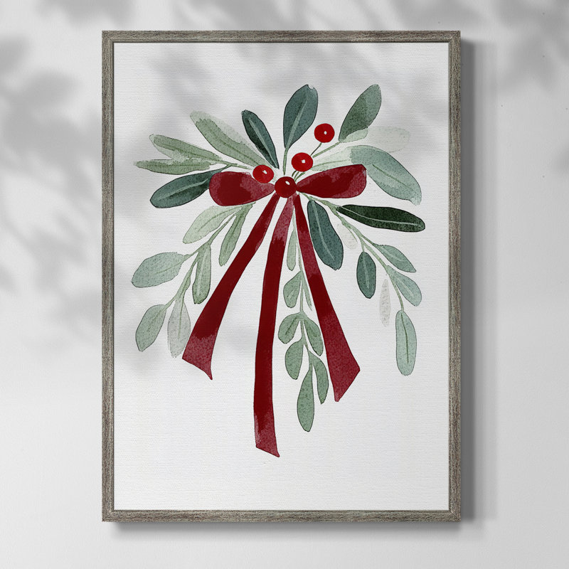 «Christmas Holiday Art», reproduction encadrée en bois massif, H 15 po x l 12 po