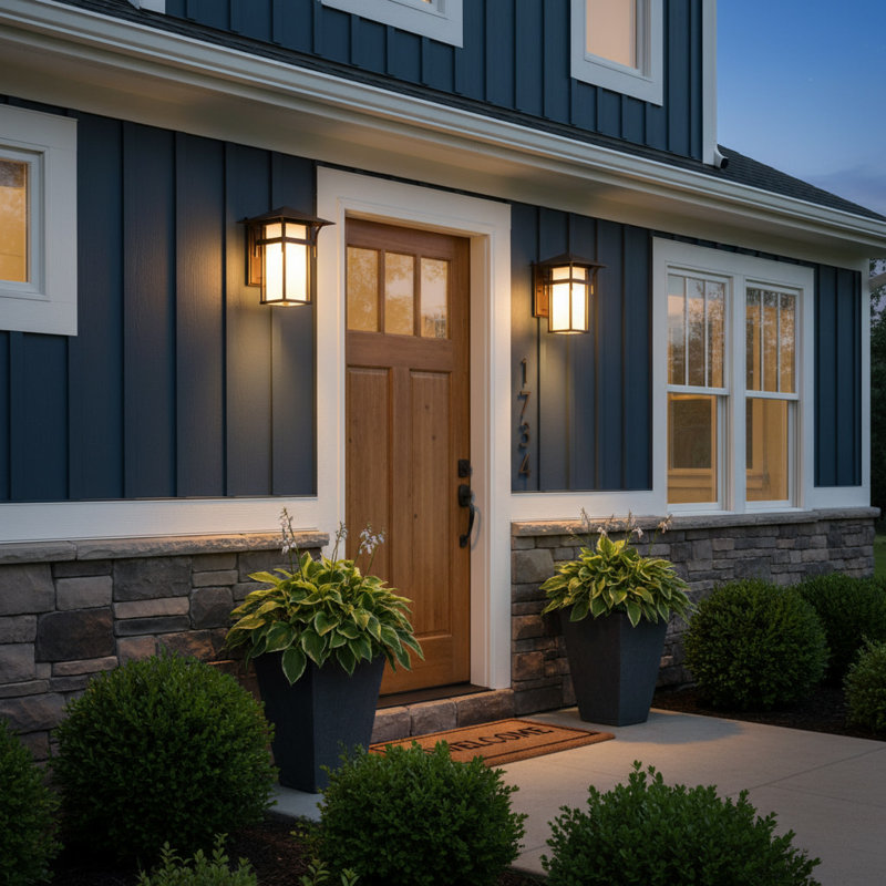 Harbor Outdoor Wall Lantern, Anchor Bronze, Non-Energy Saving/Non-Dark Sky