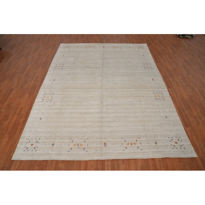 Tapis en laine fait à la main de style Gabbeh 9 x 12