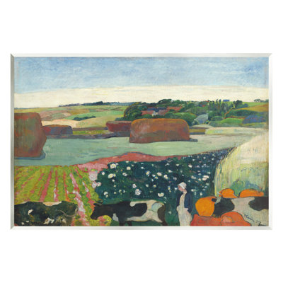 "Haystacks In Brittany Gauguin", art mural classique par Paul Gauguin