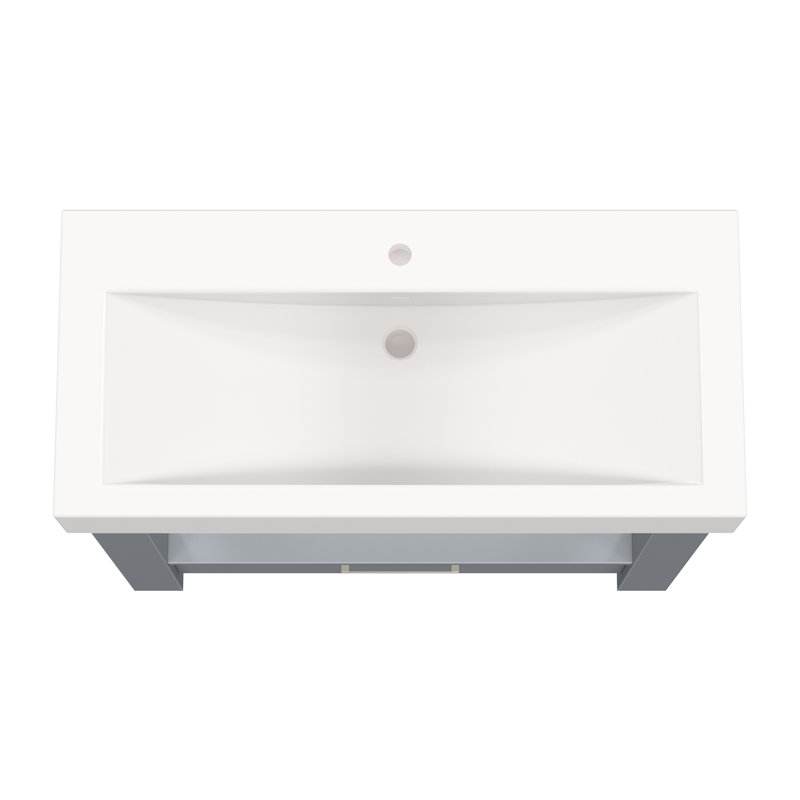 Ensemble de meuble-lavabo simple 40 po MagickWoods Navary Brielle, Gris brumeux