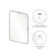 Trinity 22 in. x 48 in. Square Radius Mirror