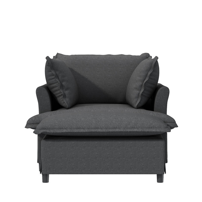Élégant fauteuil en chenille - Rehaussez l'esthétique de votre pièce grâce à son assise moelleuse et profitez d'une expérience d'assise confortable