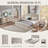 Bolanos 25" Tall Modern End Table with Charging Station, Wood Side Table w/2 Storage Drawers & Open Shelf, Rounded Corner Design for Bedroom -123028528-129777360-129679275