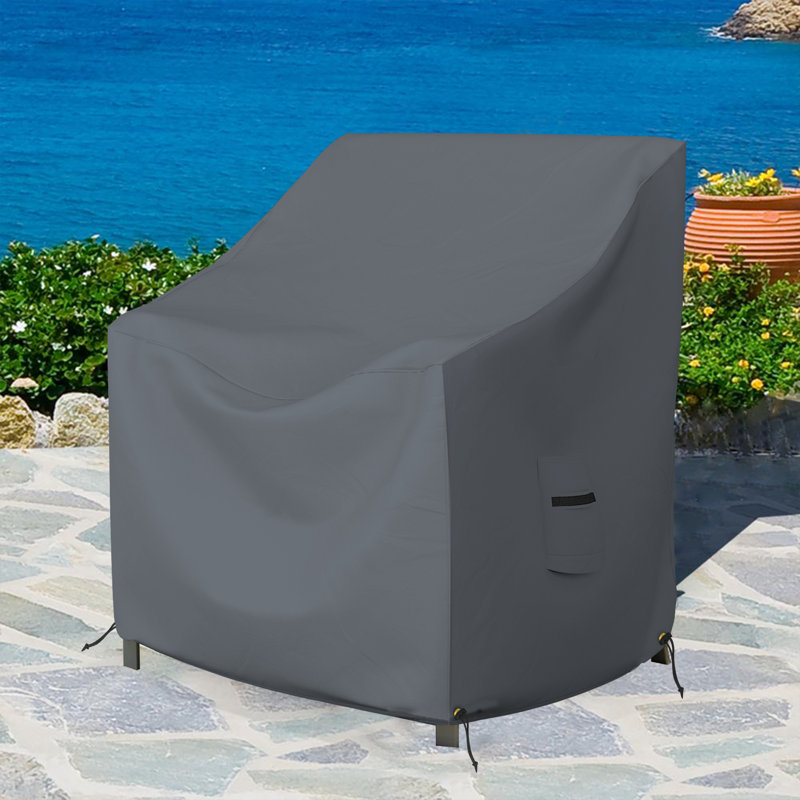 Argyri Heavy Duty Waterproof Outdoor Chair Cover, All Weather Protection Brandtley Patio Deep Seat Lawn Chair Cover, Gray