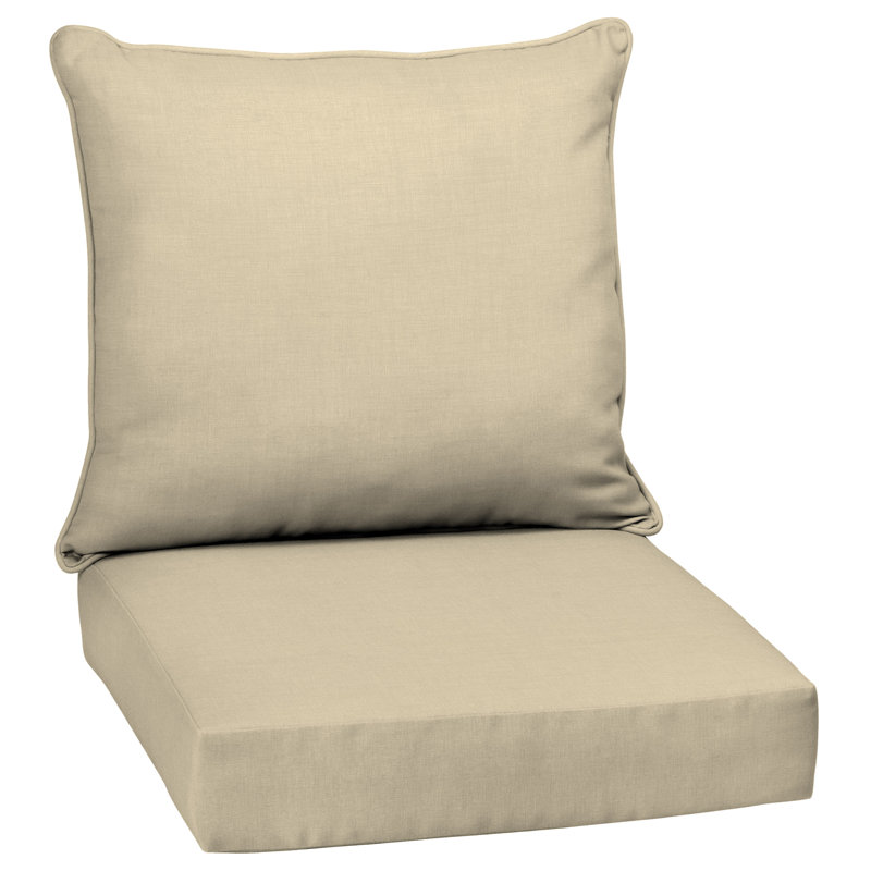 Coussin de chaise longue d'extérieur ARDEN, Taupe, H 5,75 po x l 24 po x P 24 po