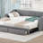 Twin XL To King Size Upholstered Daybed With Two Drawers-911144581