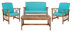 Natural Frame/Aqua Cushion