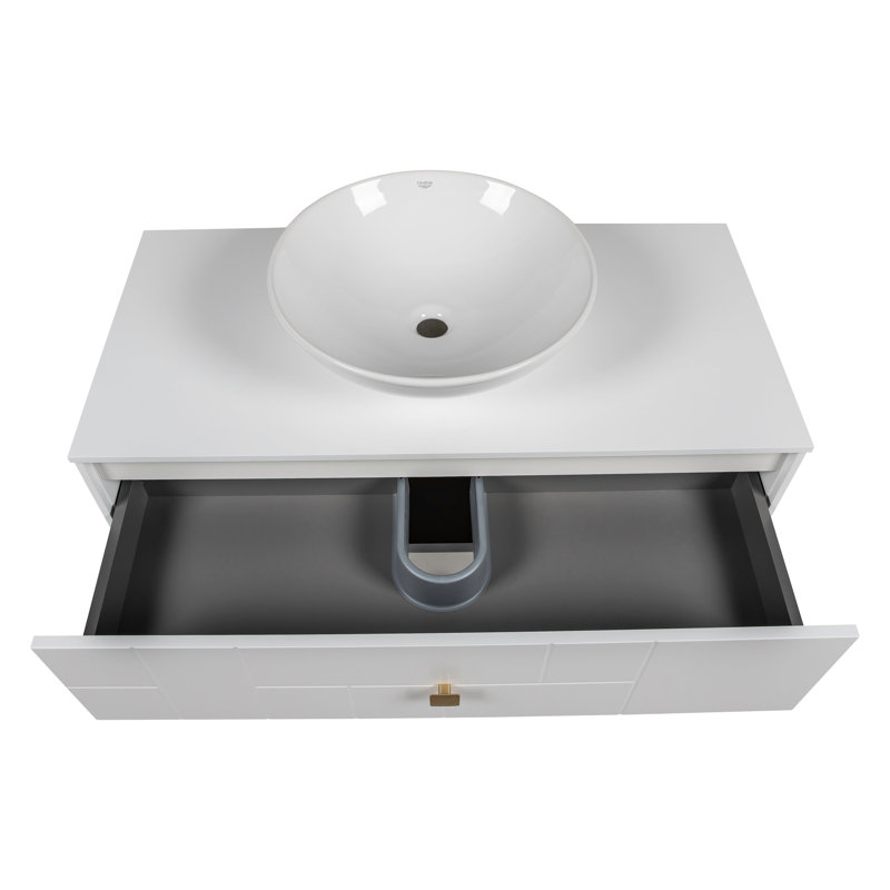 Meuble-lavabo autoportant avec lavabo Spruha-F_Modern, Blanc mat