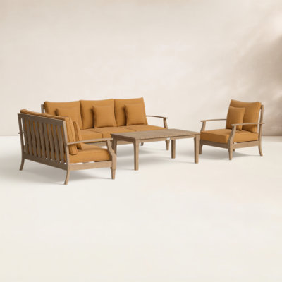 Samya 6-Person Eucalyptus Patio Seating Group