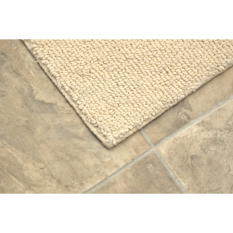 Roanoke Cotton Bath Rug with Non-Slip Backing, 36"W x 36"L, Natural