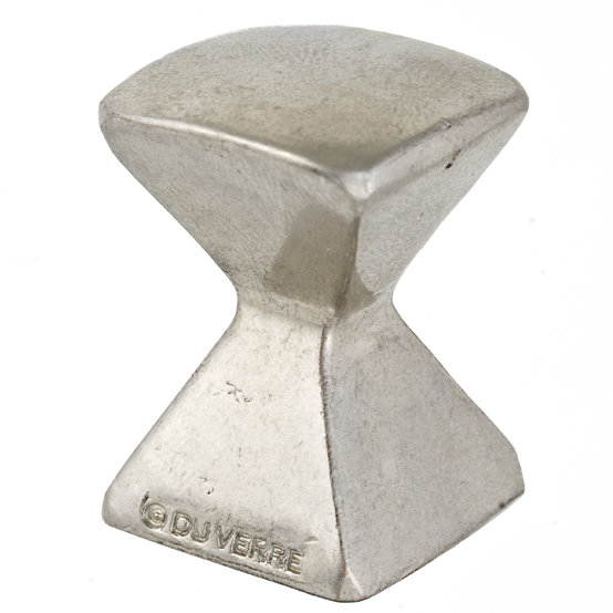 Forged 2 Square Knob, Satin Nickel, 1.125" H x 1.125" W x 1.5" D