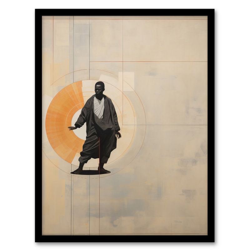 Qigong Serenity Shaolin Monk Practicing Mindfulness Simple - Single Picture Frame Print
