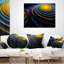  Coussin lombaire abstrait à motif de cercles volumineux colorés 3D