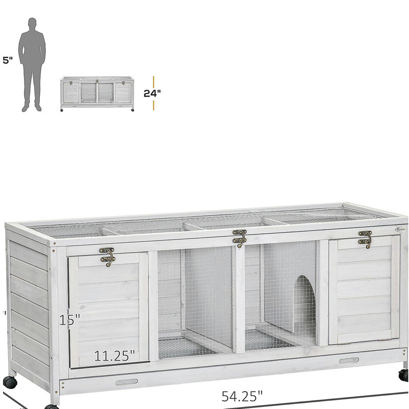Cage en bois pour petit animal, niche pour animal de compagnie