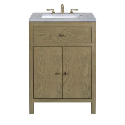 Celine 24" Carrara Marble Single Bathroom Vanity