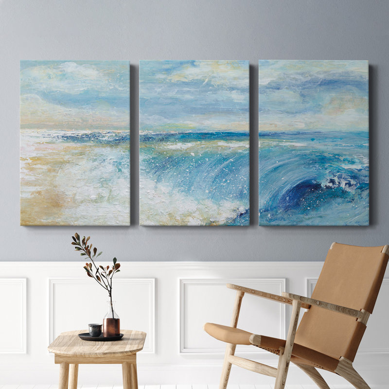 " The Perfect Wave " 3 - Pieces, 30" H x 40" W x 1" D