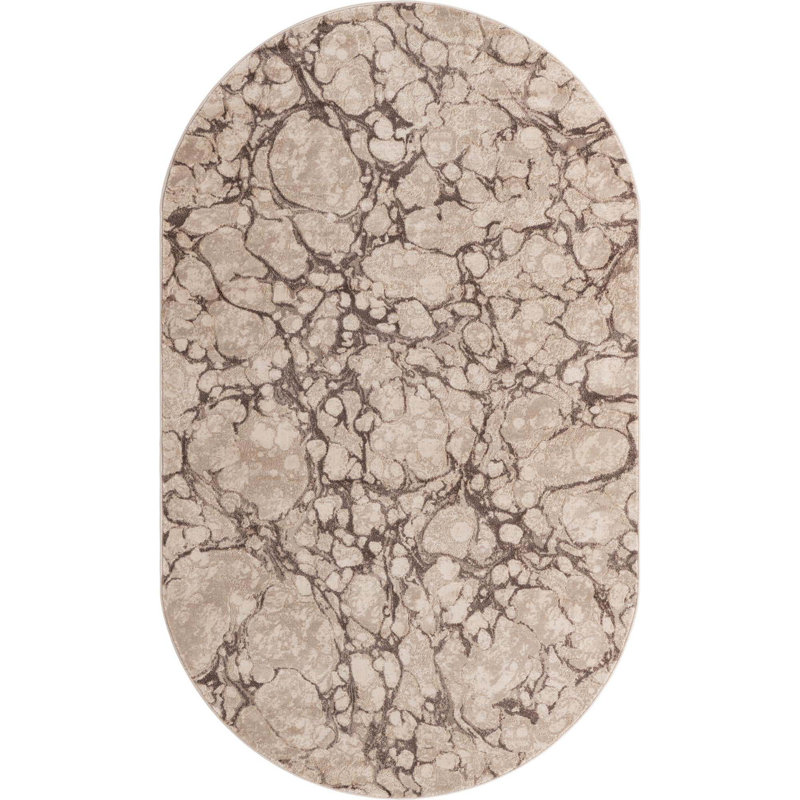 Kennebec Abstract Indoor Rug, Oval 5' x 8'