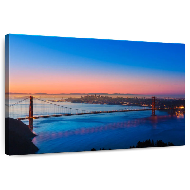 Lilie Golden Gate Bridge Nightfall, H 16 po x l 24 po