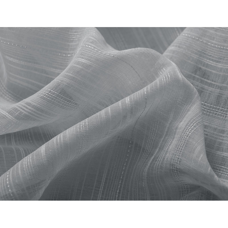 Hayle Semi Sheer Curtain Single Panel, Charcoal