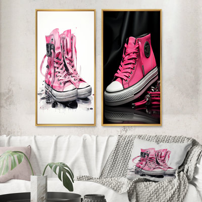 " Fashion Pink Sneakers Obsession " 2 - Pieces