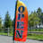 4' Heavy Duty Open Gradient Double Sided 48'' H x 16'' W Polyester Feather Banner