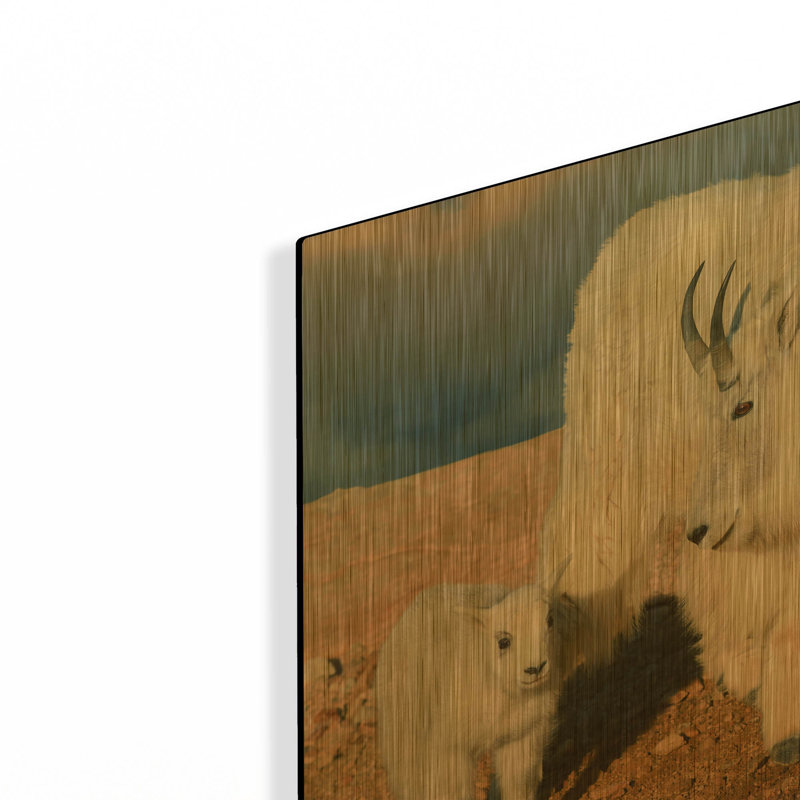 « Au-dessus des nuages, mère et enfant » de Lena Owens, tableau mural en métal doré, 30,5 x 30,5 cm, 12 po x 12 po