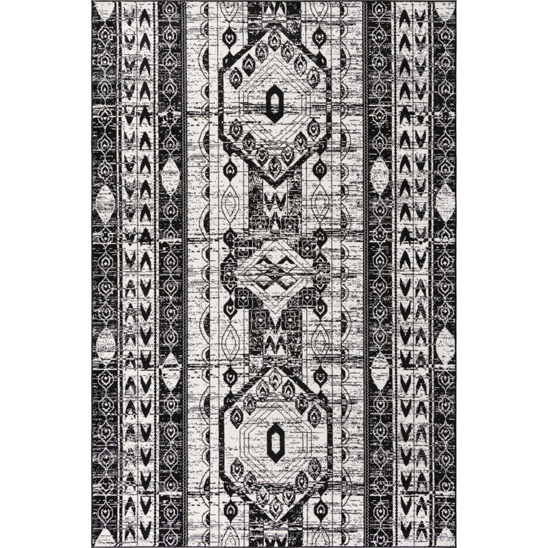 Ibaad Geometric Indoor Rug, Rectangle 6'1" x 9'