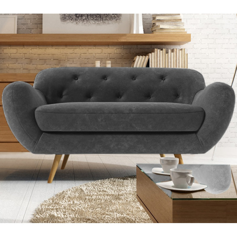 Jefferson 2 Seater Loveseat, Dark Grey
