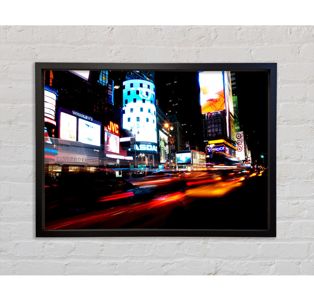 New York City Night Lights - Einzelbildrahmen Kunstdrucke auf Leinwand