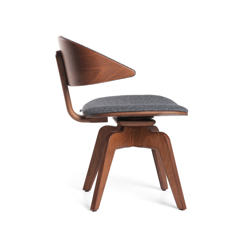 Fila Office Chair, Light Walnut, Dark Gray