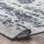 Tapis de couloir abstrait pour salon, chambre, salle à manger, couloir, bleu / ivoire-468356613
