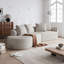 Canapé modulaire rembourré moderne en chenille avec 4 coussins décoratifs pour le salon-1446257400
