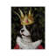 «Queenie Dog» avec plaque en couronne dorée, design par Mary Sparrow