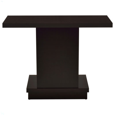 Fiona Cappuccino Engineered Wood Pedestal Console Table